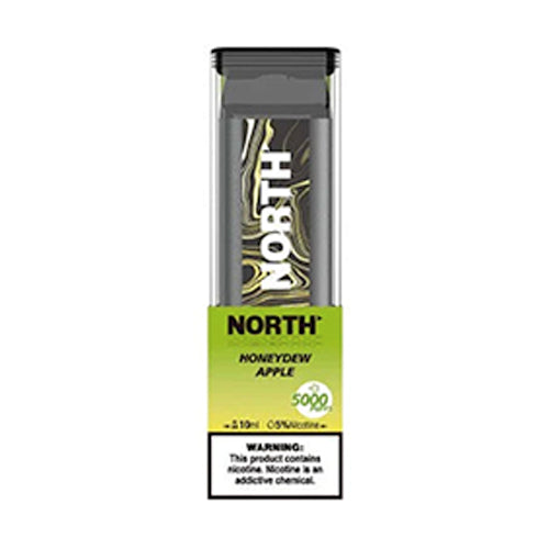 North Disposable | 5000 Puffs | 10mL | 50mg | honeydew apple with Packaging