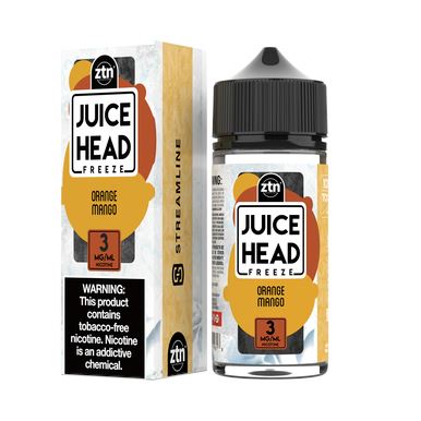 Juice Head - Orange Mango Freeze E-Juice - 100mL with packaging