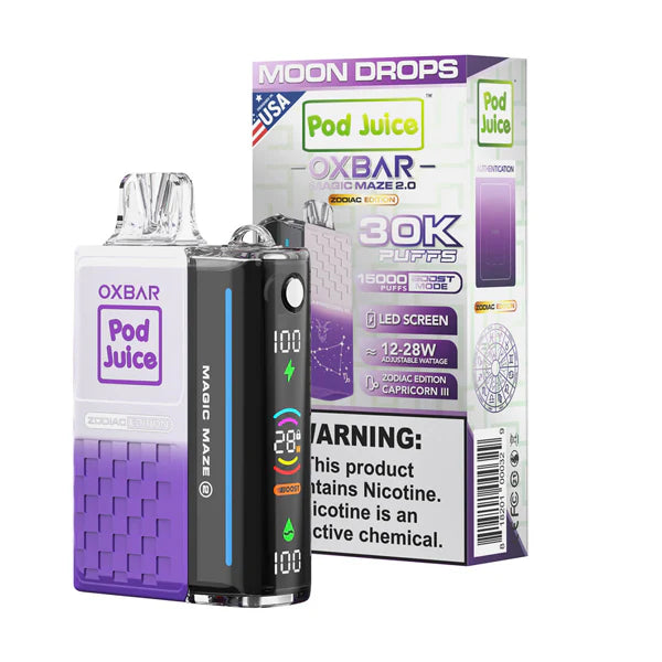 Oxbar Magic Maze 2.0 Pod Juice - 30K Puffs Disposable - 13mL 50mg | Moon Drops with Packaging