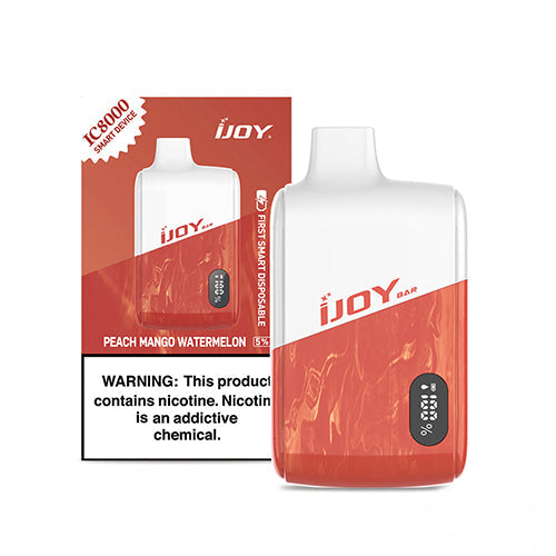 IJoy Bar IC8000 Disposable | 8000 Puffs | 18mL | 50mg | peach mango watermelon with packaging