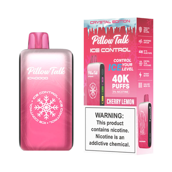 Pillow Talk IC40000 Disposable | 40000 Puffs | 20mL | 50mg | Cherry Lemon with packaging