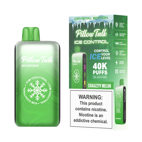 Pillow Talk IC40000 Disposable | 40000 Puffs | 20mL | 50mg | Crazzyy Melon with packaging
