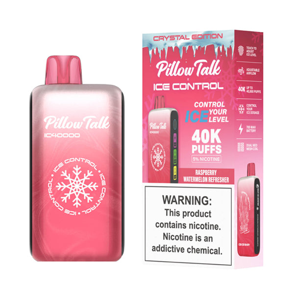 Pillow Talk IC40000 Disposable | 40000 Puffs | 20mL | 50mg | Raspberry Watermelon Refresher with packaging