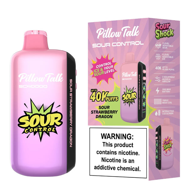 Pillow Talk SC40000 - 40000 Puffs Disposable - 20mL | Sour Strawberry Dragon
