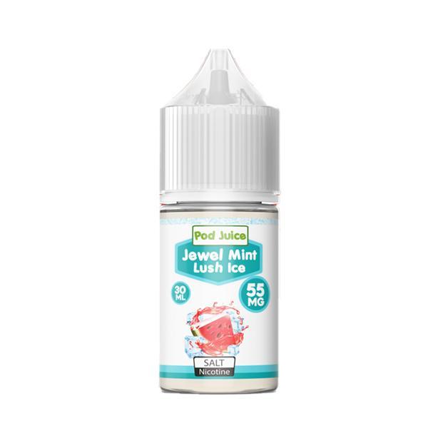 Pod Juice TFN Salt Series E-Liquid | 30mL | Salt Nic | 55mg | Jewel Mint Lush Freeze