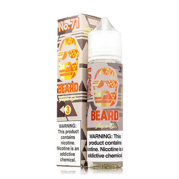No. 71 Sweet and Sour Sugar Peach by Beard Vape Co 60mL (Freebase) with Packaging