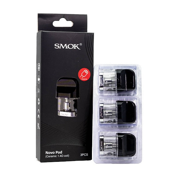 SMOK - Novo Pod - 3-Pack - Ceramic Coil Pod 1.4ohm with Packaging