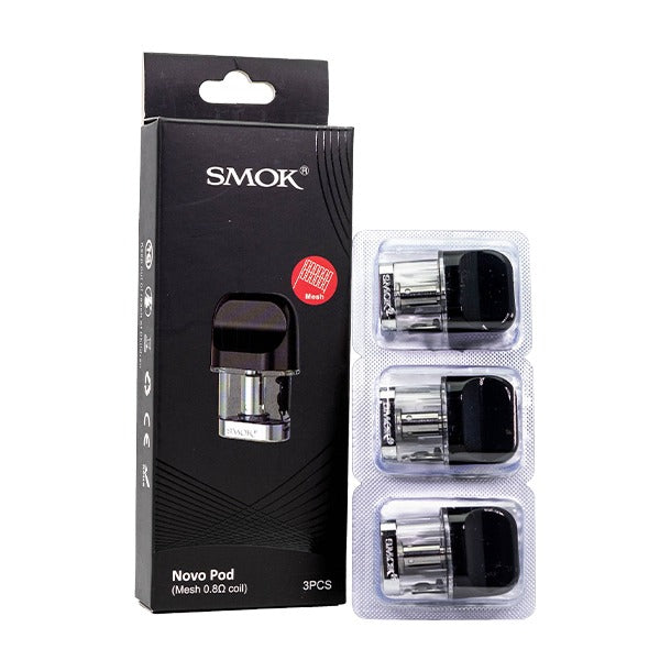 SMOK - Novo Pod - 3-Pack - Mesh Coil Pod 0.8ohm with Packaging