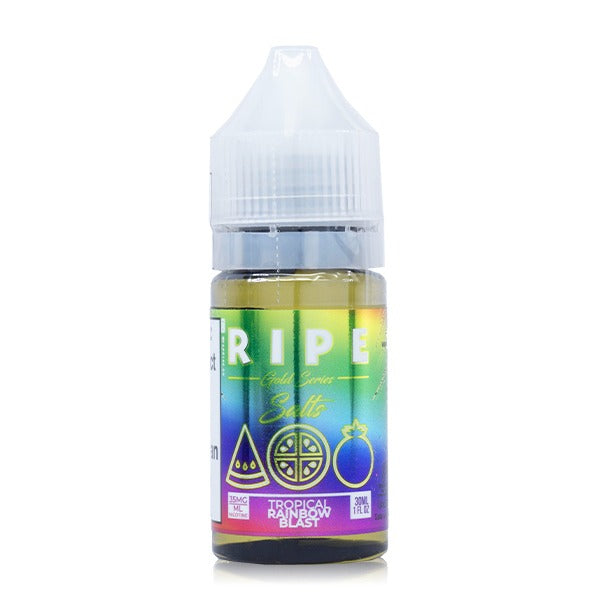 Tropical Rainbow Blast by Vape 100 Ripe Gold Salts Collection 30mL (Salt Nic) Bottle