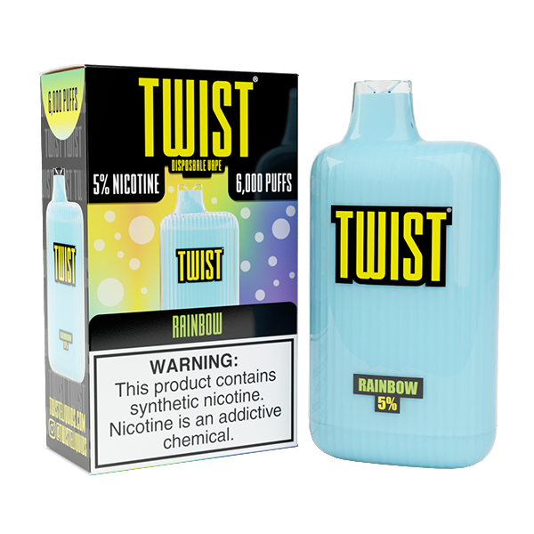 Twist Disposable 6000 | 15mL | 50mg | Rainbow with Packaging