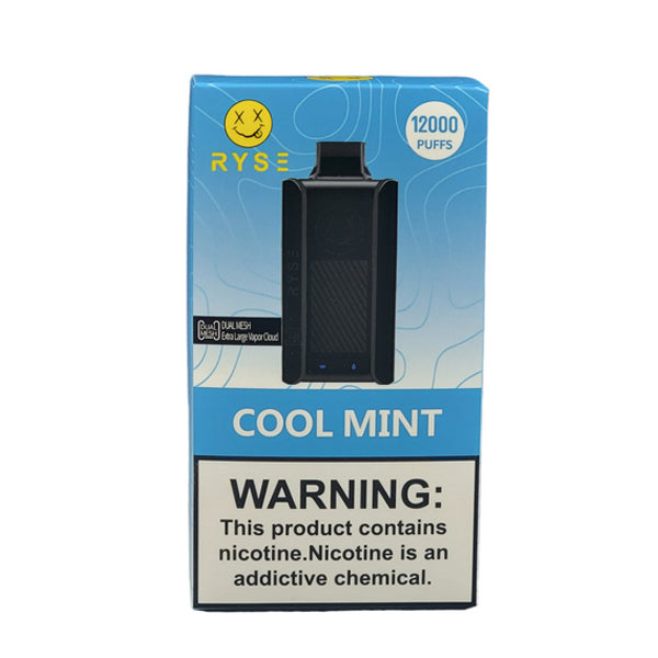 Ryse Disposable | 12000 Puffs | 18mL | 50mg | Cool Mint with Packaging