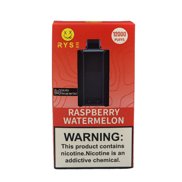 Ryse Disposable | 12000 Puffs | 18mL | 50mg | Raspberry Watermelon with Packaging