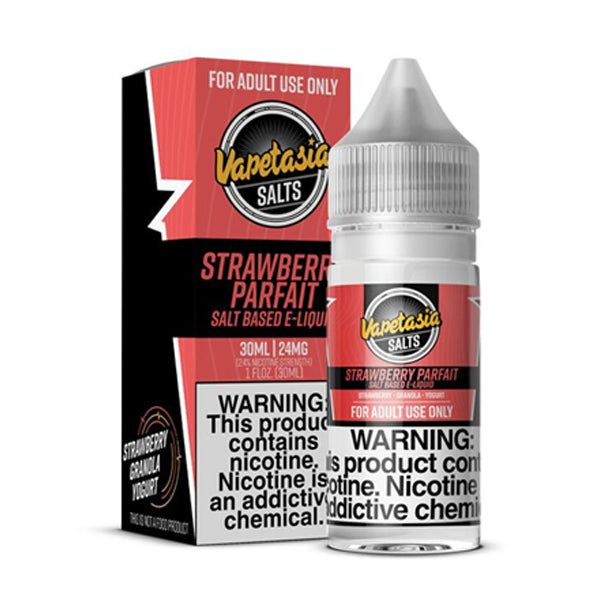 Vapetasia SALTS E-Liquid - Strawberry Parfait, 30mL with Packaging