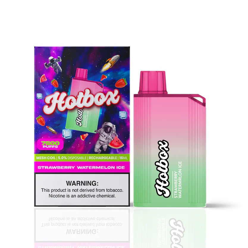 Puff HotBox Disposable | 7500 puffs | 16mL | Strawberry Watermelon Ice with Packaging