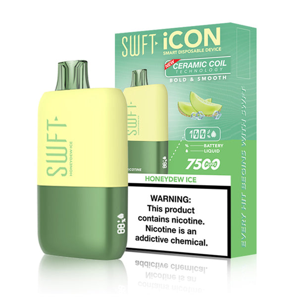 SWFT Icon Disposable | 7500 Puffs | 17mL | 5% | 50Mg | honeydew ice with packaging