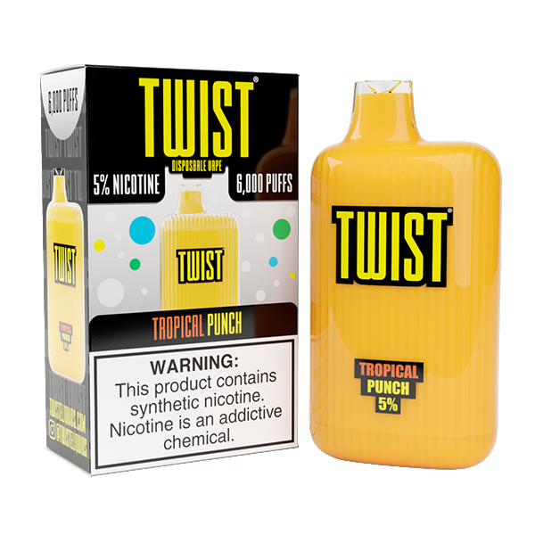Twist Disposable 6000 | 15mL | 50mg | Tropical Punch with Packaging