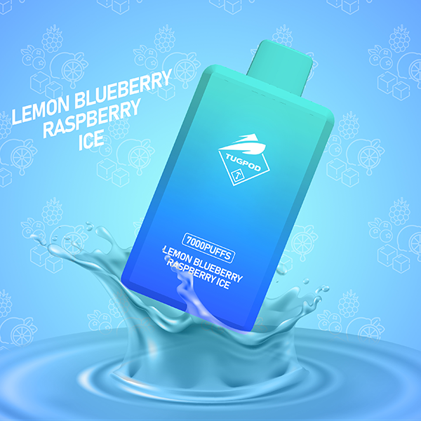 Tugpod BOX Disposable | 7000 Puffs | 16mL | 50mg | Lemon Blueberry Raspberry Ice