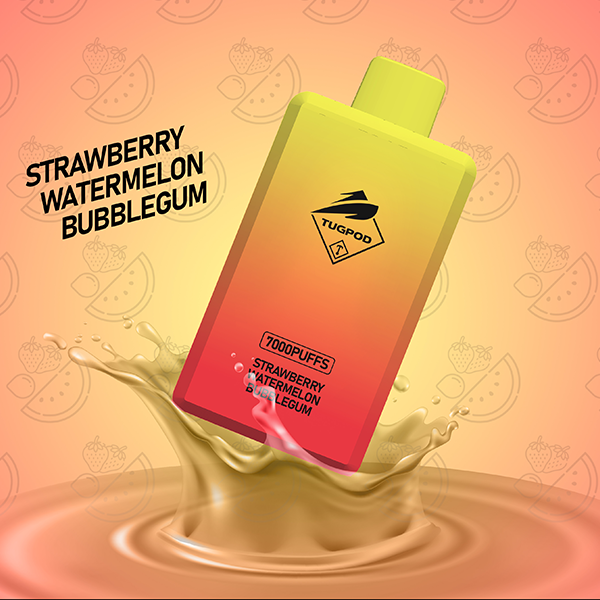 Tugpod BOX Disposable | 7000 Puffs | 16mL | 50mg | Strawberry Watermelon Bubblegum