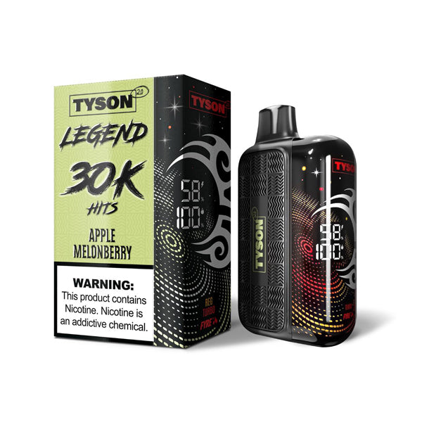 Tyson 2.0 Legend (Dispo) (30000Puff)(16mL) | Apple Melonberry with packaging
