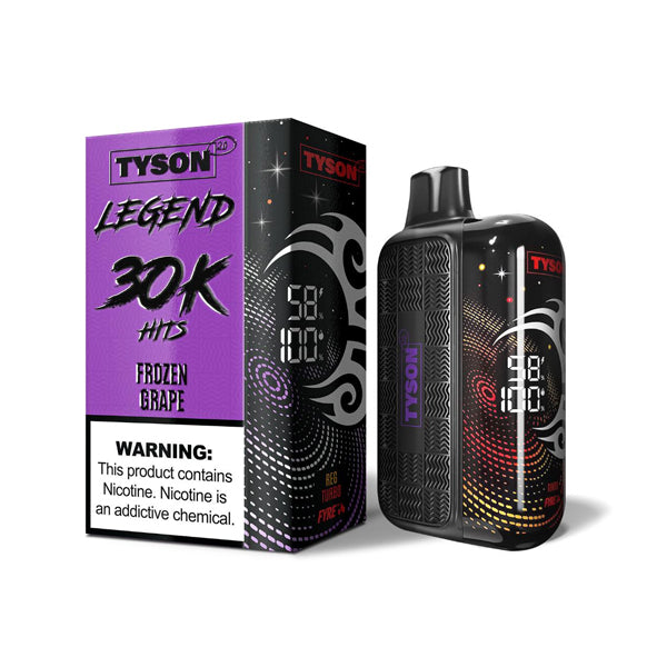 Tyson 2.0 Legend (Dispo) (30000Puff)(16mL) | Frozen Grape with packaging