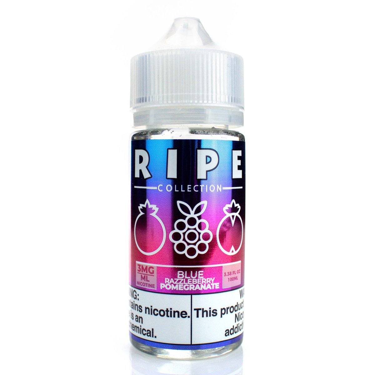 Blue Razzleberry Pomegranate by Vape 100 Ripe Series E-Liquid 100mL Bottle