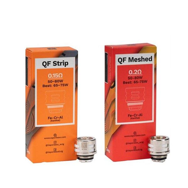 Vaporesso QF Coils (3-Pack) Group Photo with Packaging