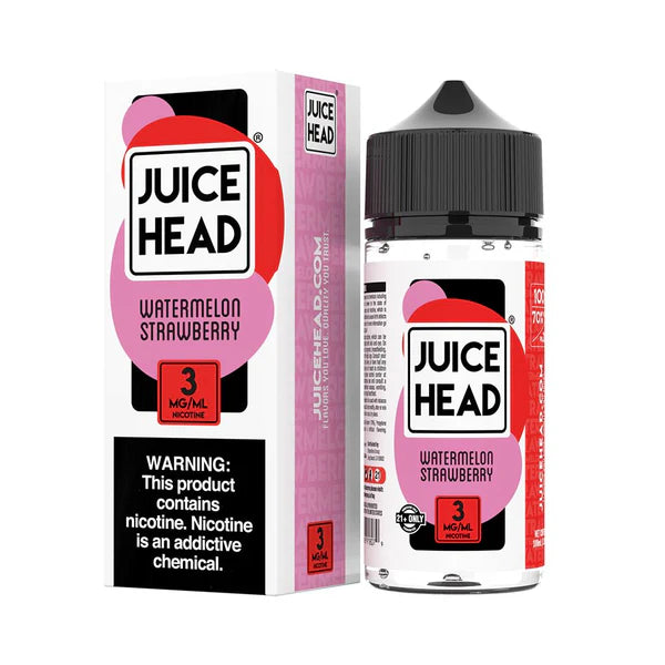 Juice Head - Watermelon Strawberry E-Juice - 100mL with packaging