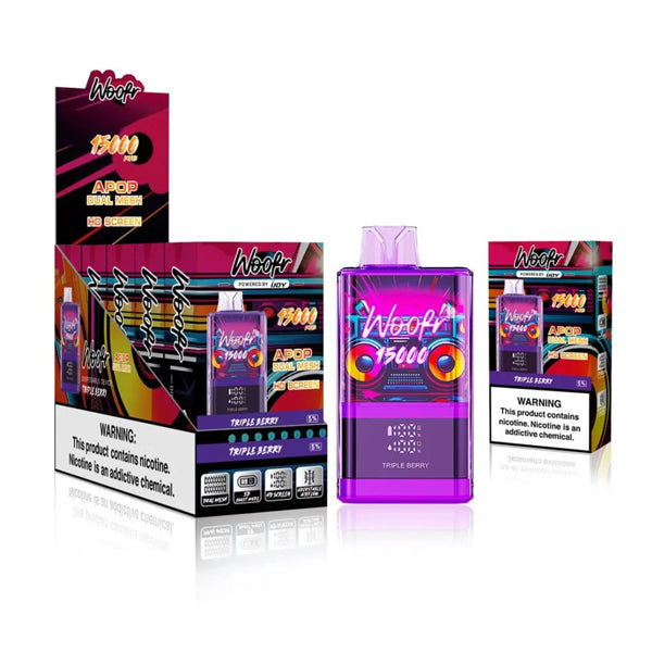 Woofr Disposable | 15000 Puffs | 20mL | 50mg | triple berry with packaging