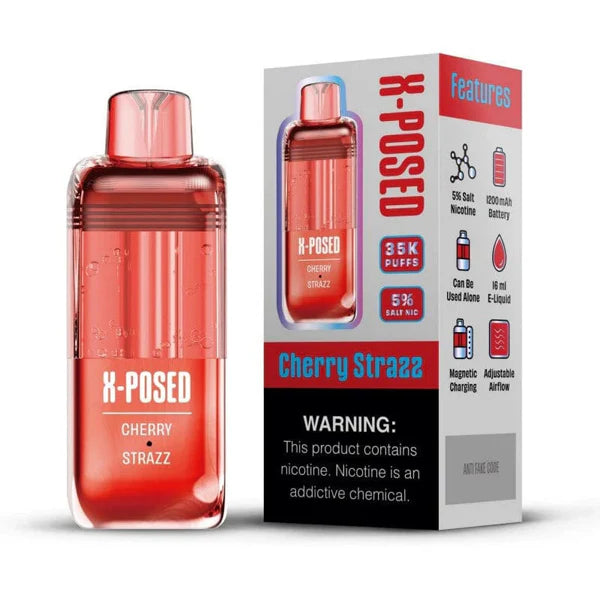 X-Posed – Dispo only- 35000Puff- 16mL Dispo POD | Cherry Strazz with Packaging