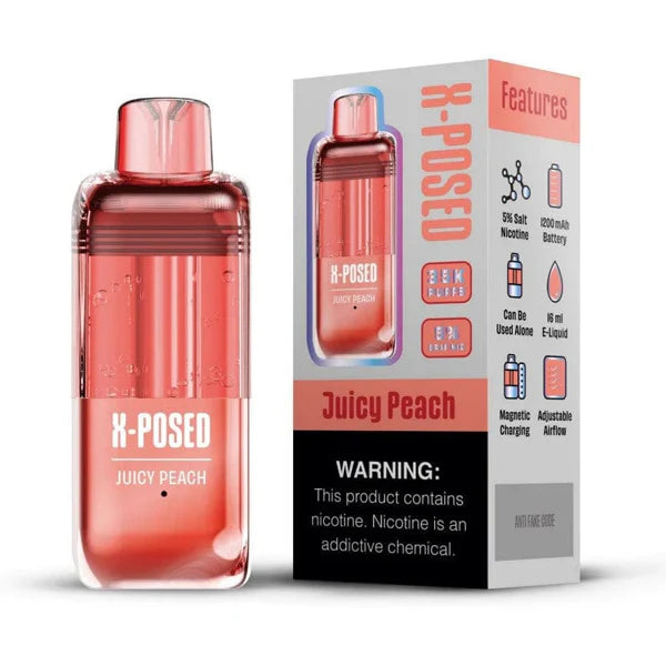 X-Posed – Dispo only- 35000Puff- 16mL Dispo POD | Juicy Peach with Packaging