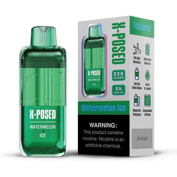 X-Posed – Dispo only- 35000Puff- 16mL Dispo POD | Watermelon Ice with Packaging