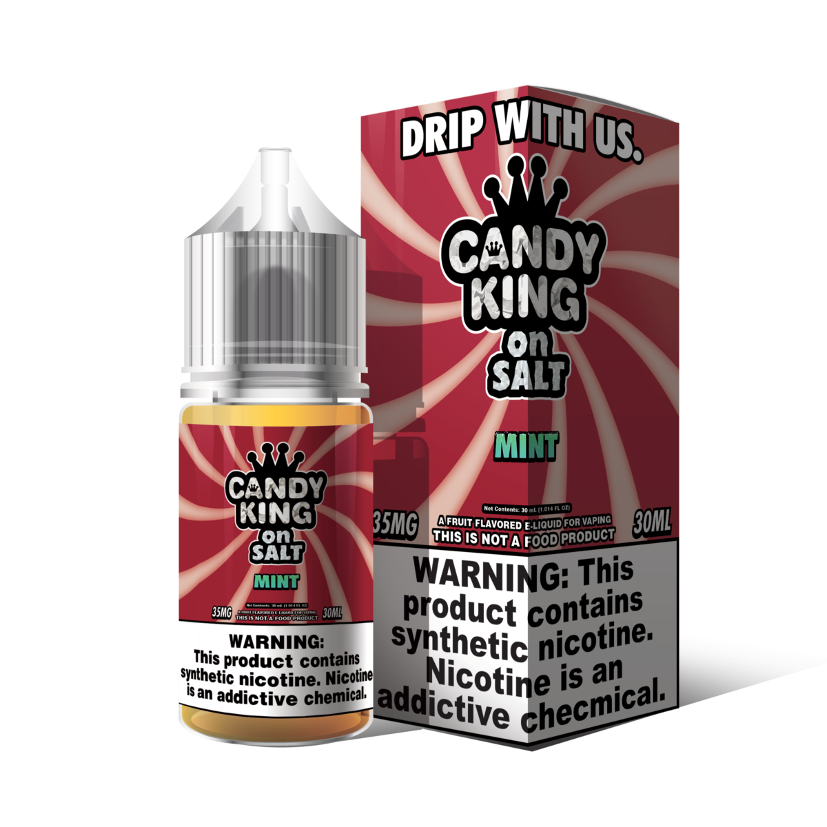 Candy King on Salt Series E-Liquid | 30mL | 35mg | Salt Nic | Mint with Packaging
