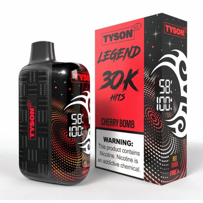 Tyson 2.0 Legend - 30K Puffs Disposable - 16mL 50mg Cherry Bomb with Packaging