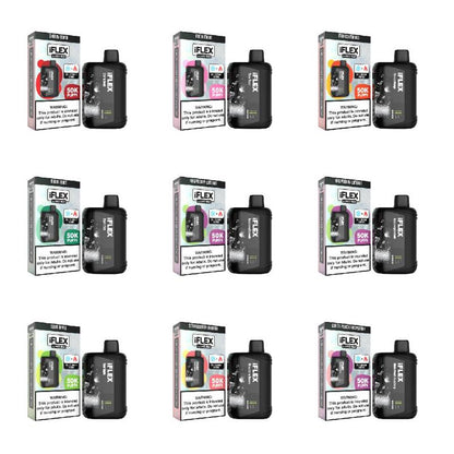 Juice Head iFlex Melatonin 50K Disposable - Group Photo with Packaging