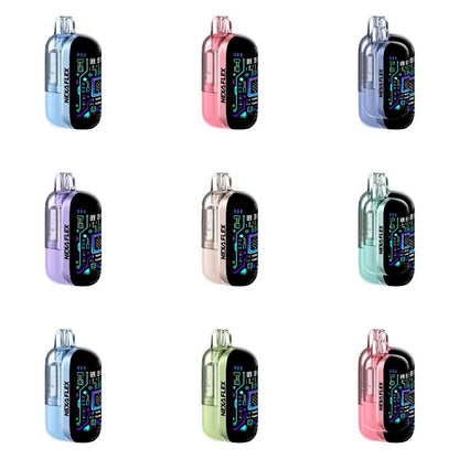 NEXA Flex 40K Disposable Visible Dispo + Power Dock, 18mL - Group Photo