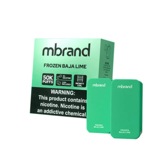 7Daze Click-Mates Mbrand Disposable Pod 50mg Frozen Baja Lime with Packaging