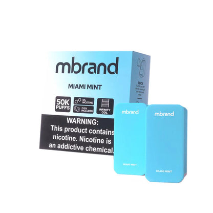 7Daze Click-Mates Mbrand Disposable Pod 50mg Miami Mint with Packaging