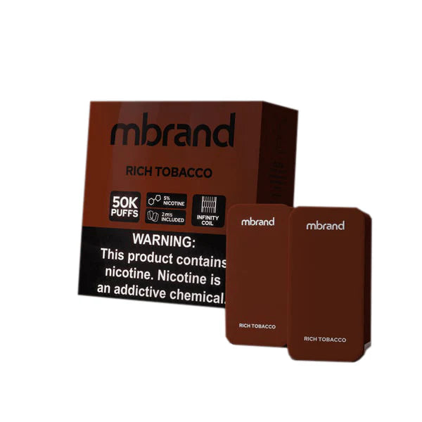 7Daze Click-Mates Mbrand Disposable Pod 50mg Rich Tobacco with Packaging