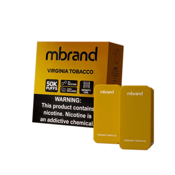 7Daze Click-Mates Mbrand Disposable Pod 50mg Virginia Tobacco with Packaging