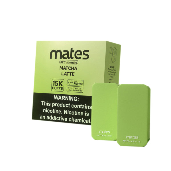 7Daze ClickMates 2% Prefilled Pods 2-Pack | Matcha Latte with packaging