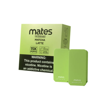 7Daze ClickMates 2% Prefilled Pods 2-Pack | Matcha Latte with packaging