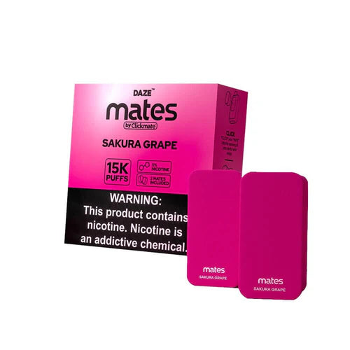 7Daze ClickMates 2% Prefilled Pods 2-Pack | Sakura Grape with Packaging