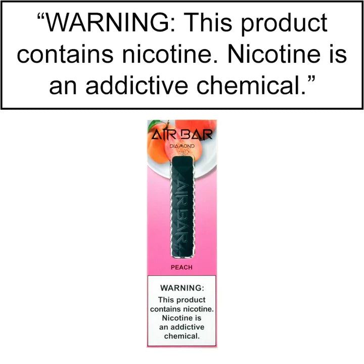 Air Bar Diamond Disposable | 500 Puffs | 1.8mL Peach Packaging