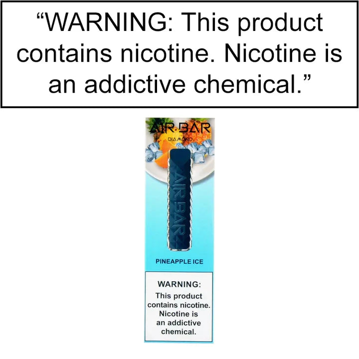 Air Bar Diamond Disposable | 500 Puffs | 1.8mL Pineapple Ice Packaging