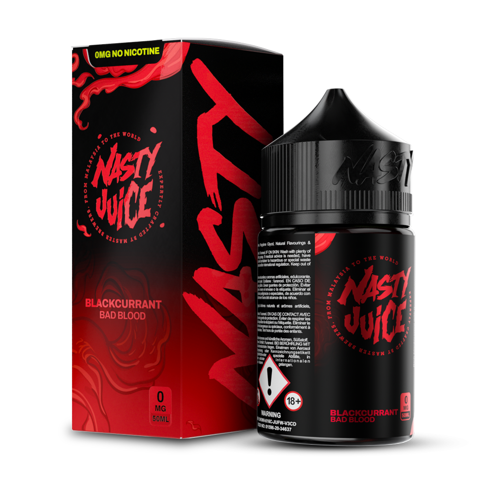 Bad Blood by Nasty Juice E-Liquid 60mL (Freebase) with packaging