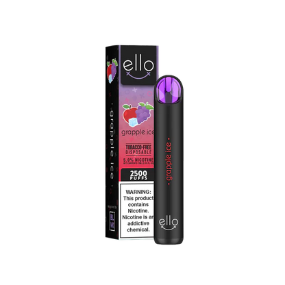 BLVK Ello Disposable | 2500 Puffs | 7mL Grapple Ice with Packaging