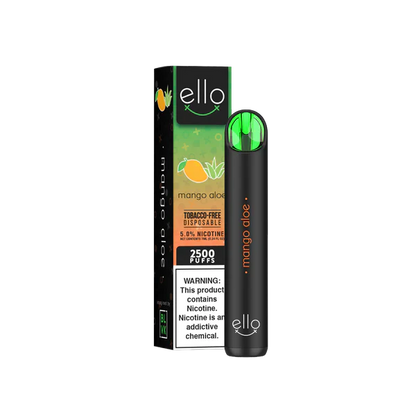 BLVK Ello Disposable | 2500 Puffs | 7mL Mango Aloe with Packaging