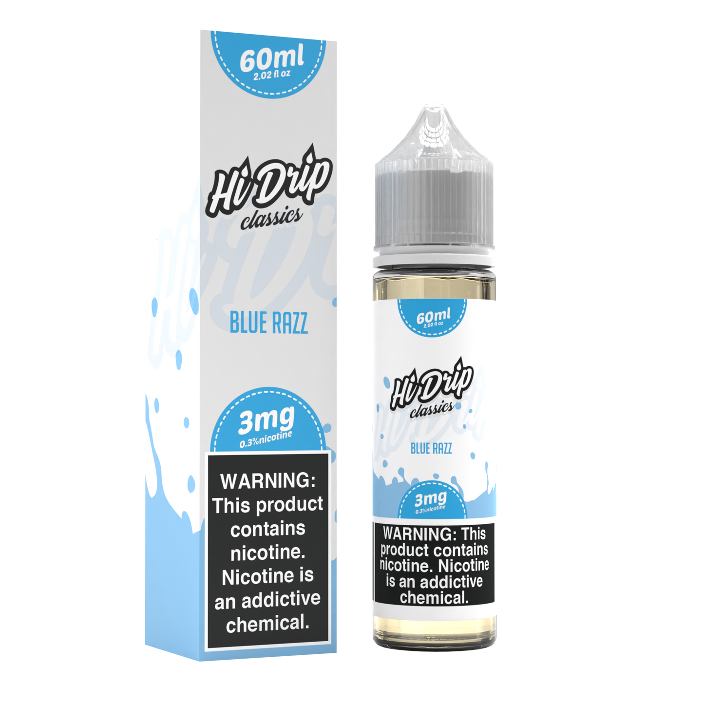 Blue Razz by Hi-Drip Classics E-Liquid 60ML with Packaging