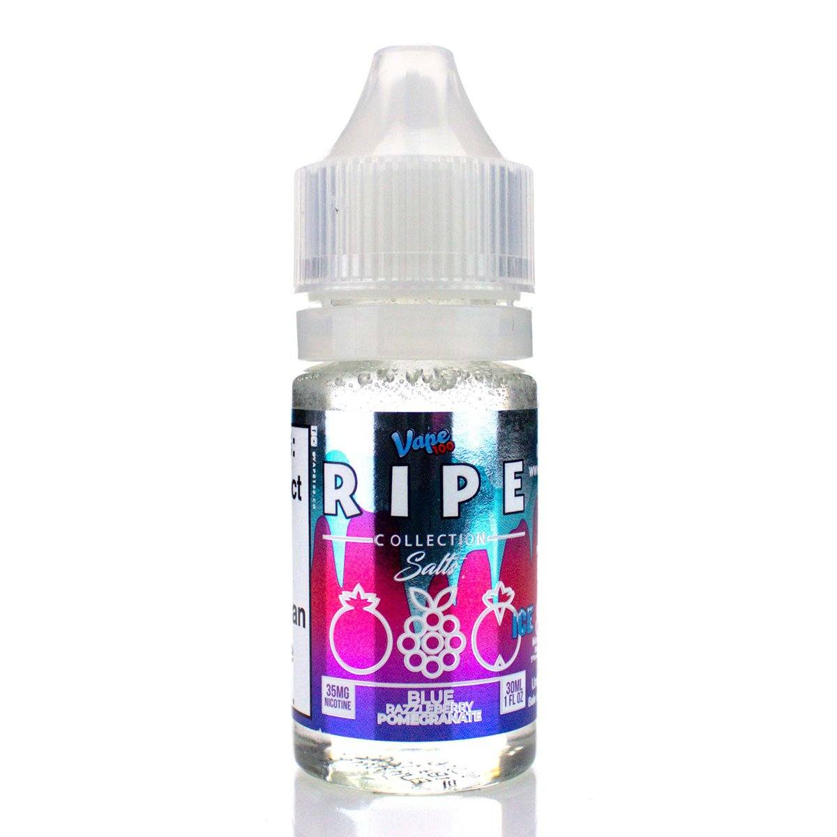 Blue Razzleberry Pomegranate On ICE by Vape 100 Ripe Collection Salts 30mL Bottle