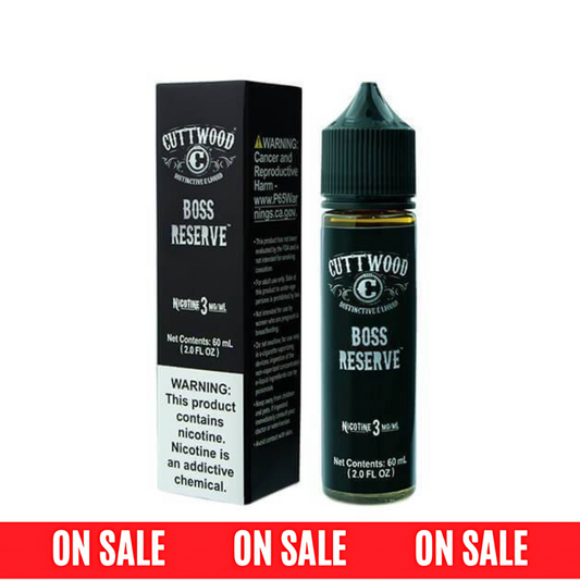 Boss Reserve by Cuttwood eJuice 60mL (Freebase) On Sale